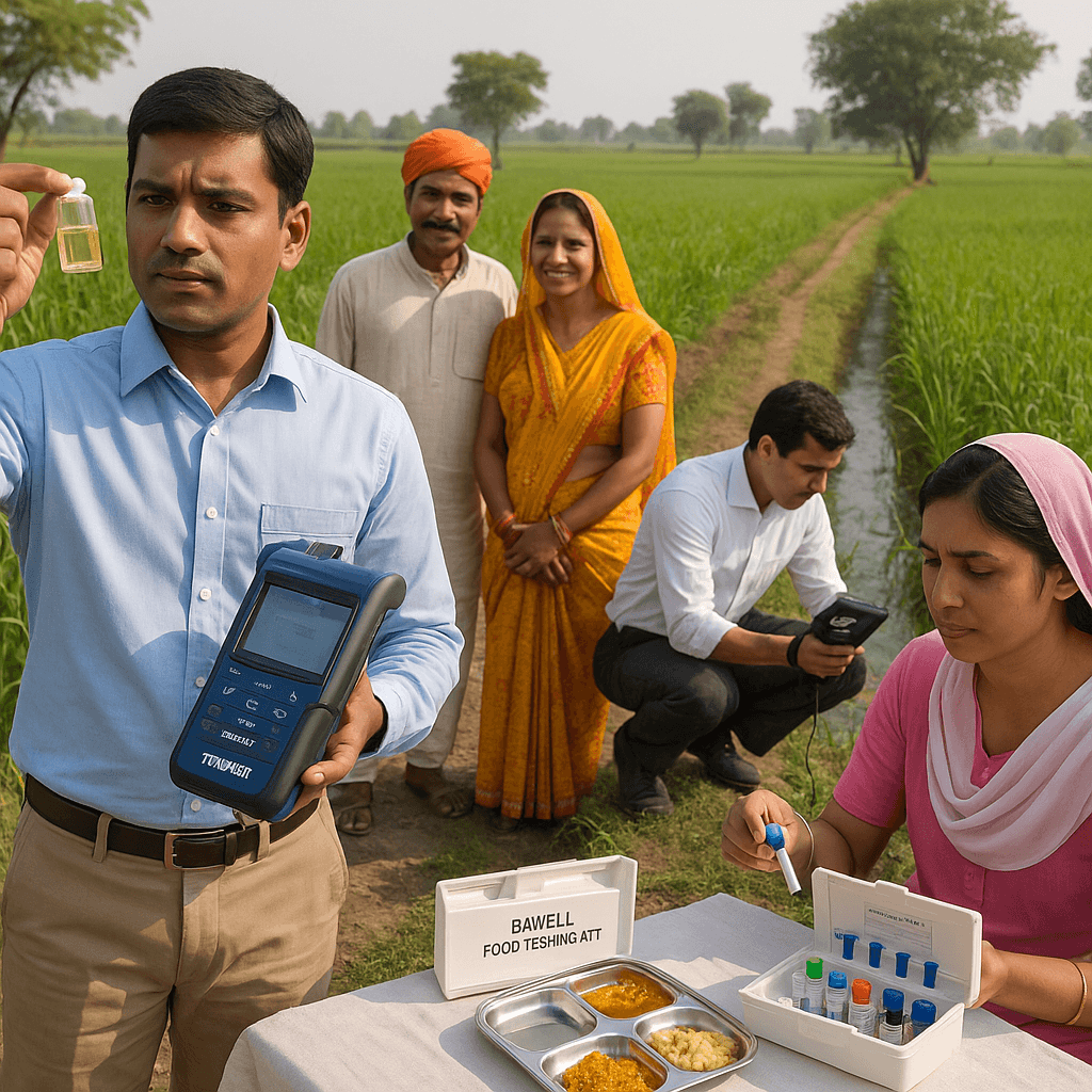 Rural agricultural testing scene