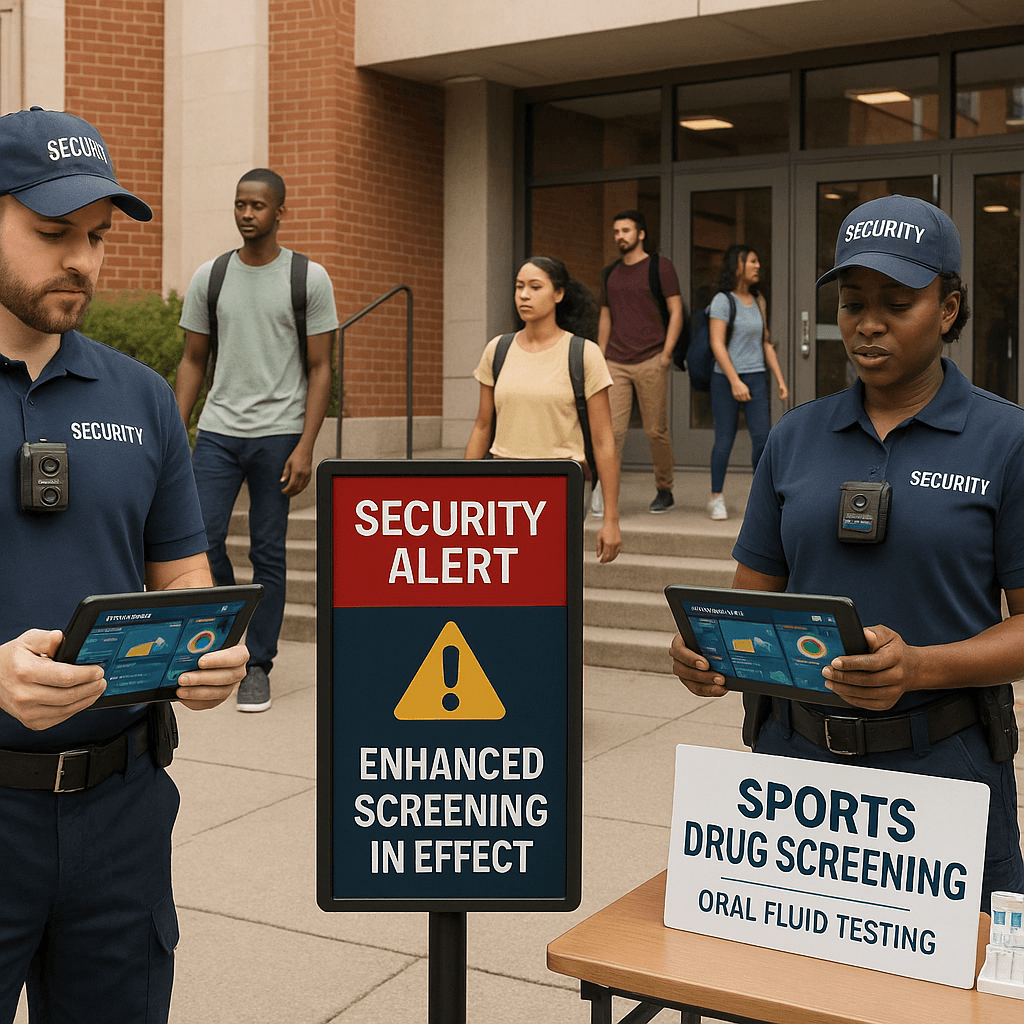 High-tech campus entry surveillance